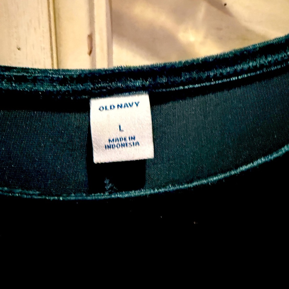 Old Navy Large emerald green velour dress